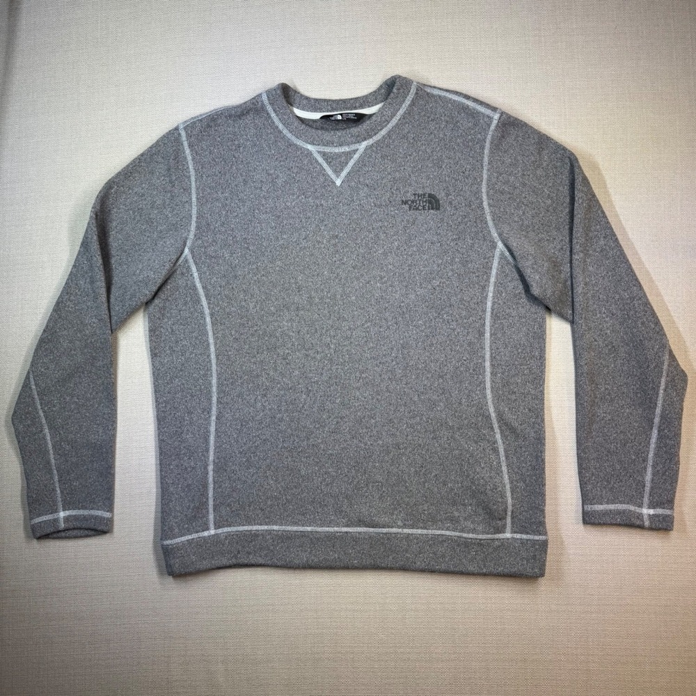 The North Face Mens Crew Neck Sweatshirt Pullover Gray Size Large
